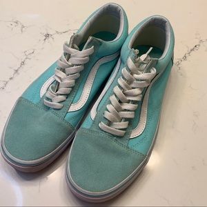Turquoise Suede Vans Old Skool (School) sz 9